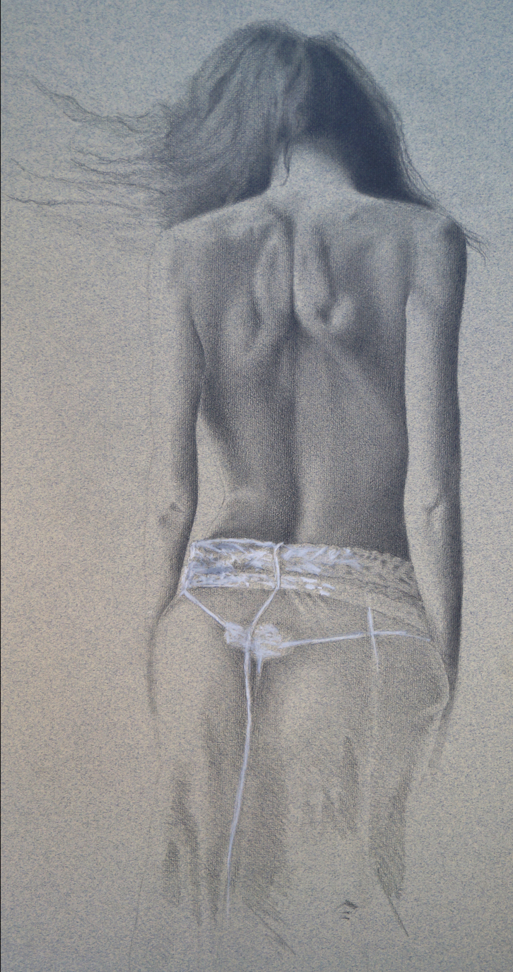 The Morning Stretch, monochrome artwork